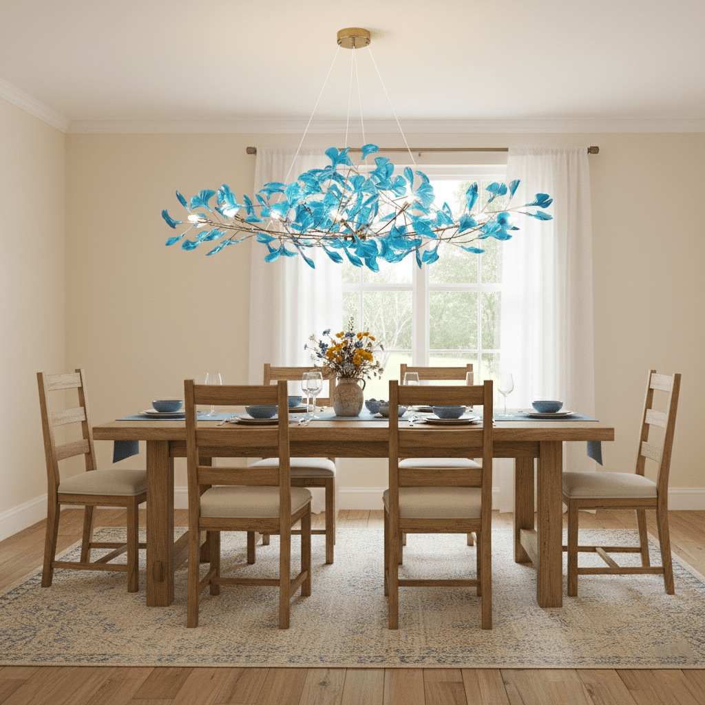 Acrylic Ginkgo Leaf Chandelier – product view 7