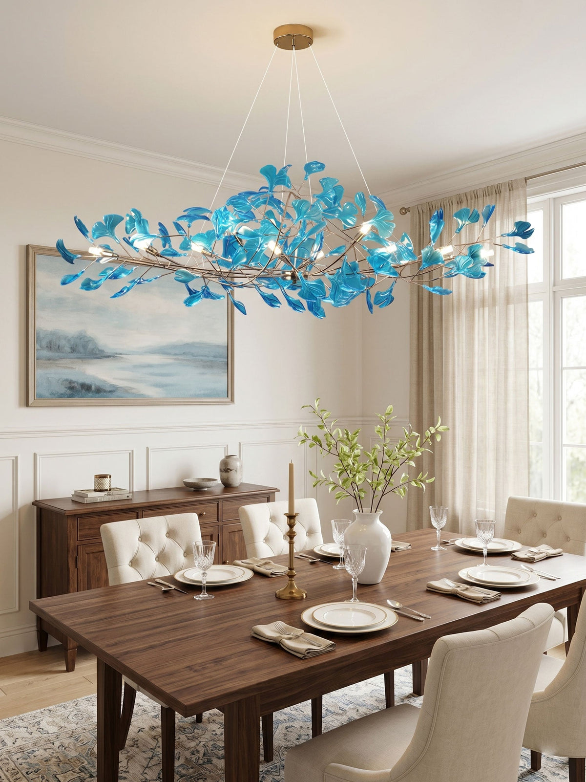 Acrylic Ginkgo Leaf Chandelier – product view 8