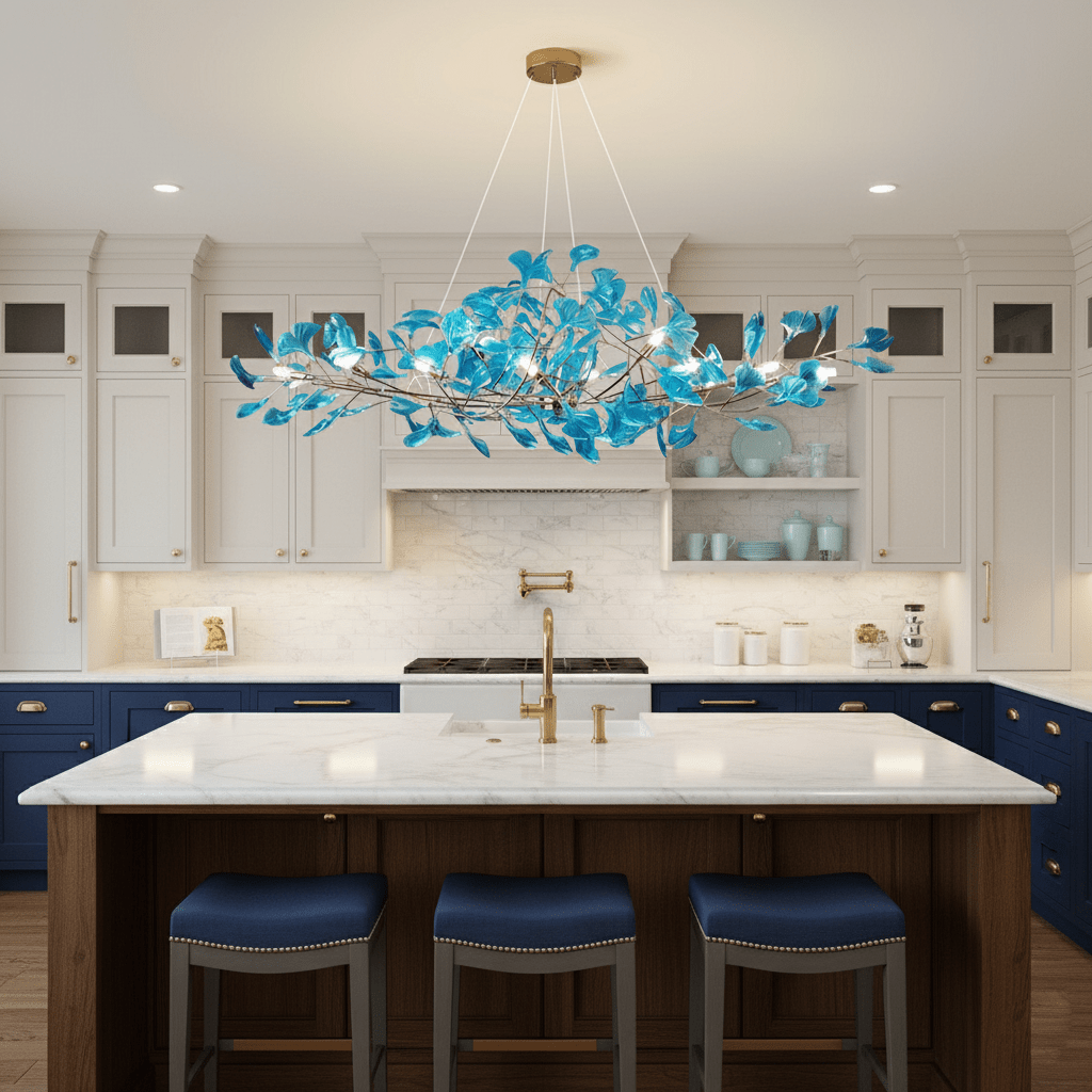 Acrylic Ginkgo Leaf Chandelier – product view 10