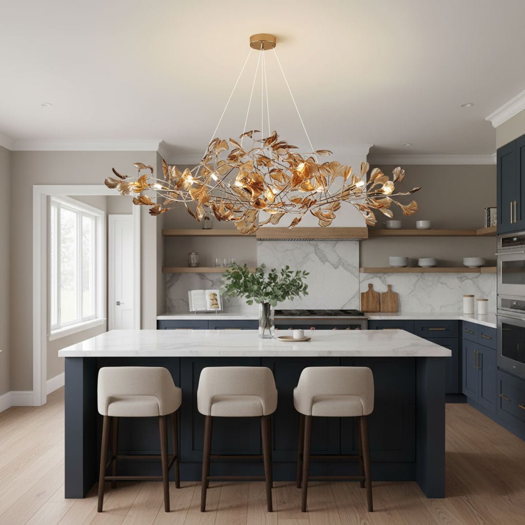 Acrylic Ginkgo Leaf Chandelier – product view 11