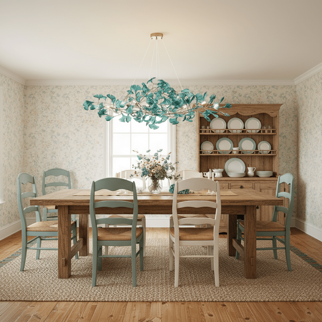 Acrylic Ginkgo Leaf Chandelier – product view 12