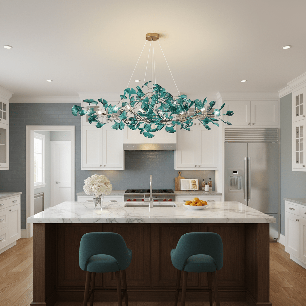 Acrylic Ginkgo Leaf Chandelier – product view 16
