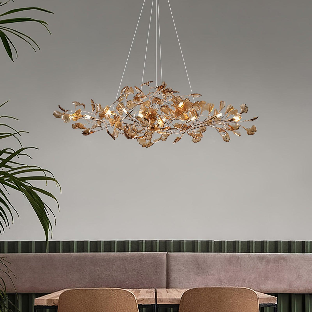 Acrylic Ginkgo Leaf Chandelier – product view 17