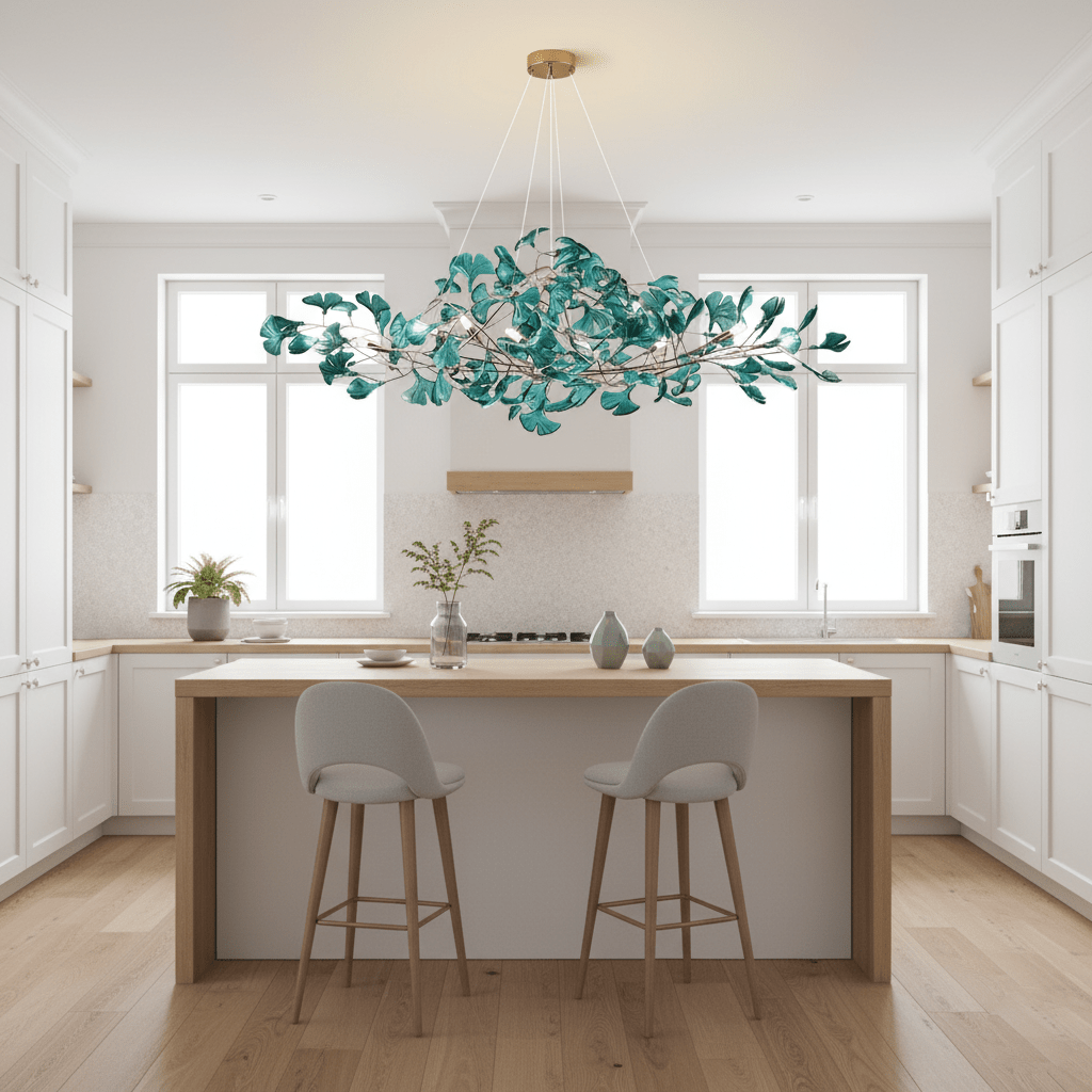 Acrylic Ginkgo Leaf Chandelier – product view 18