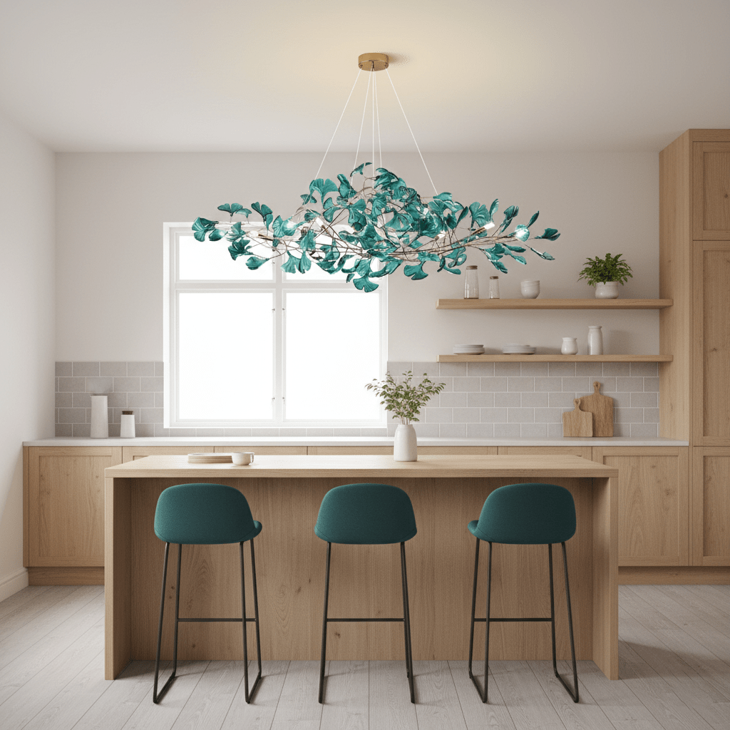 Acrylic Ginkgo Leaf Chandelier – product view 22
