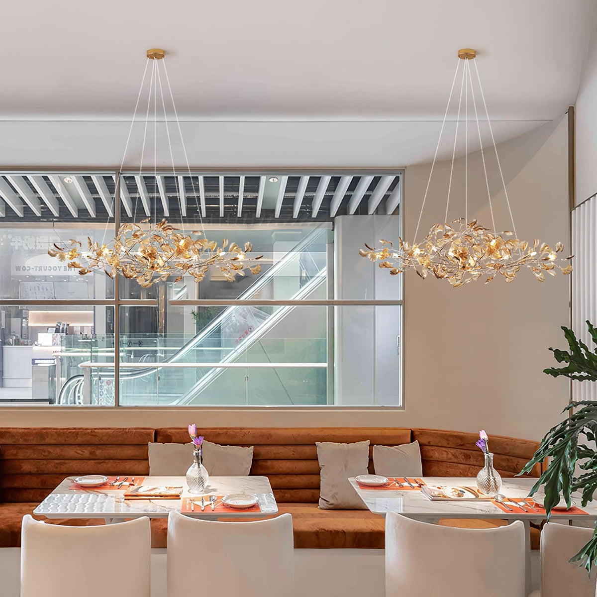 Acrylic Ginkgo Leaf Chandelier – product view 25