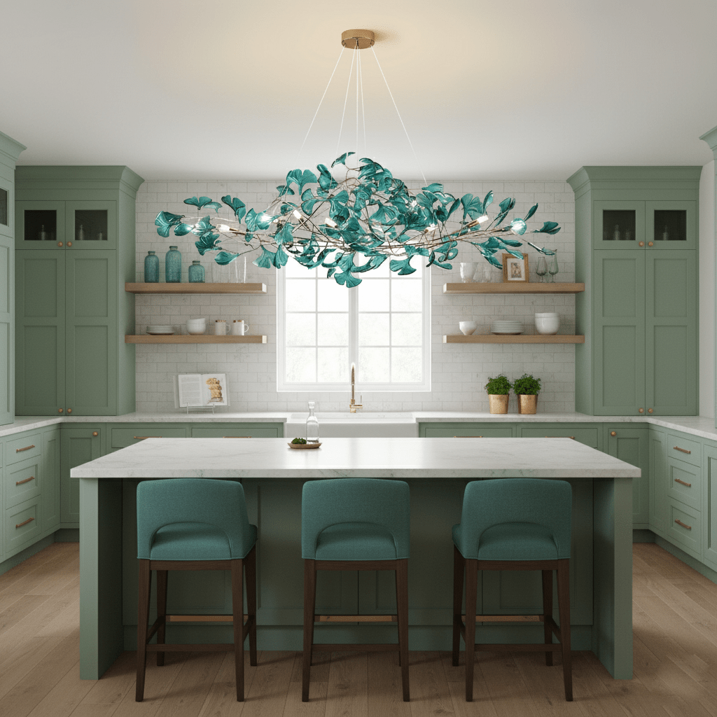Acrylic Ginkgo Leaf Chandelier – product view 26