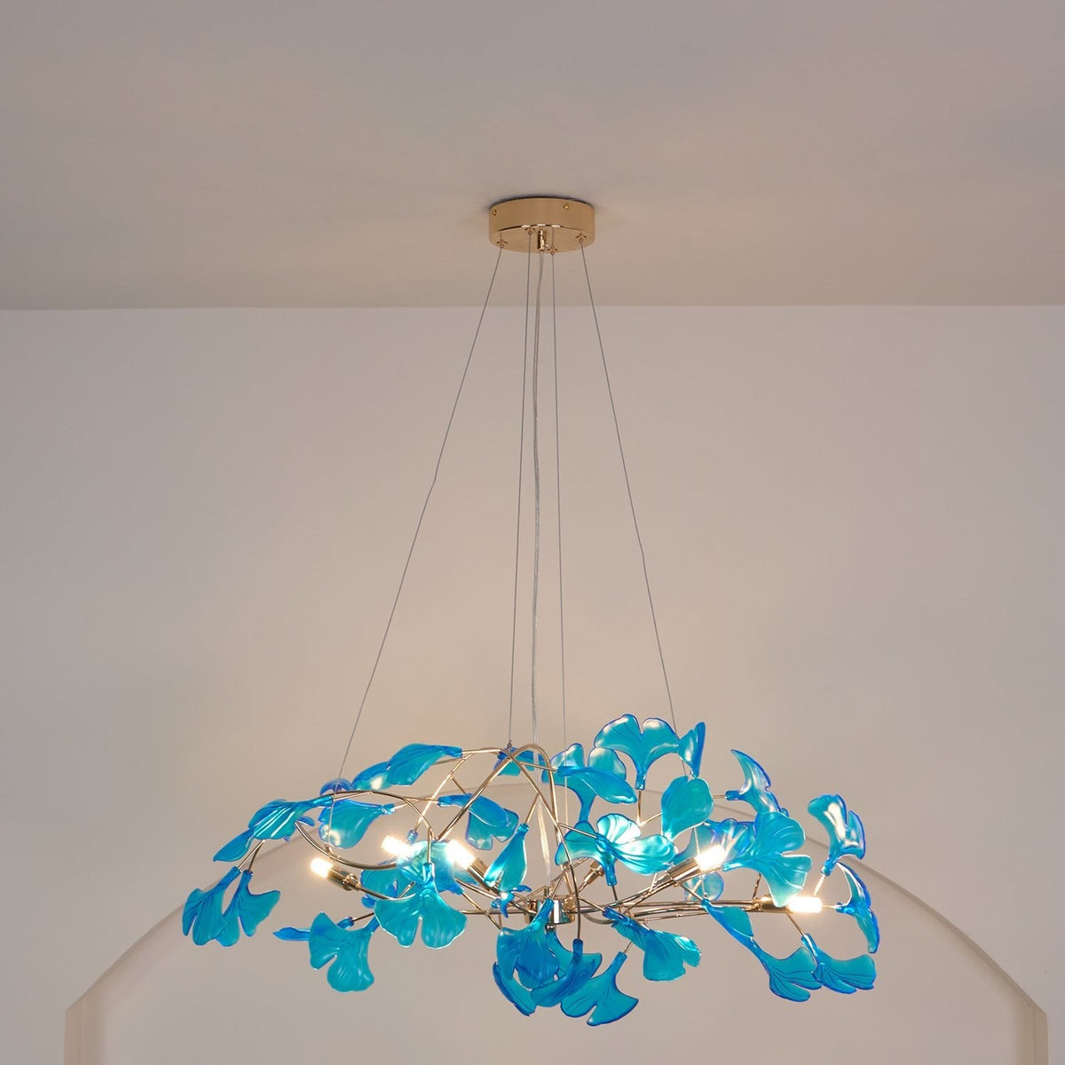 Acrylic Ginkgo Leaf Chandelier – product view 30