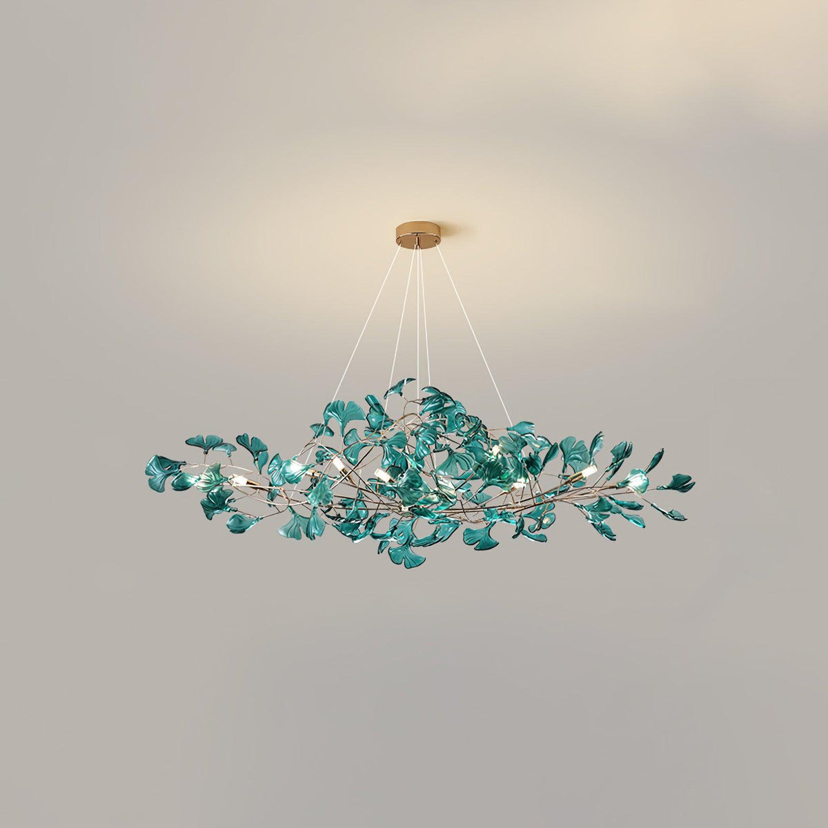Acrylic Ginkgo Leaf Chandelier – product view 45