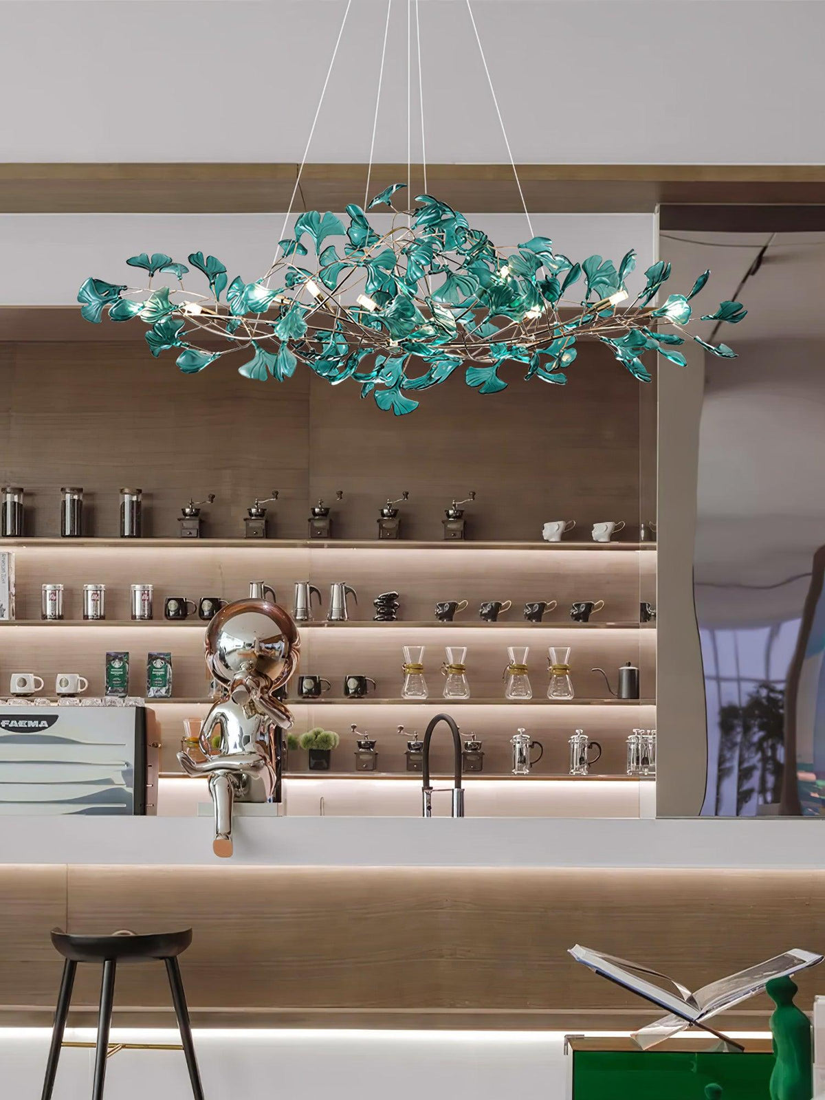 Acrylic Ginkgo Leaf Chandelier – product view 51