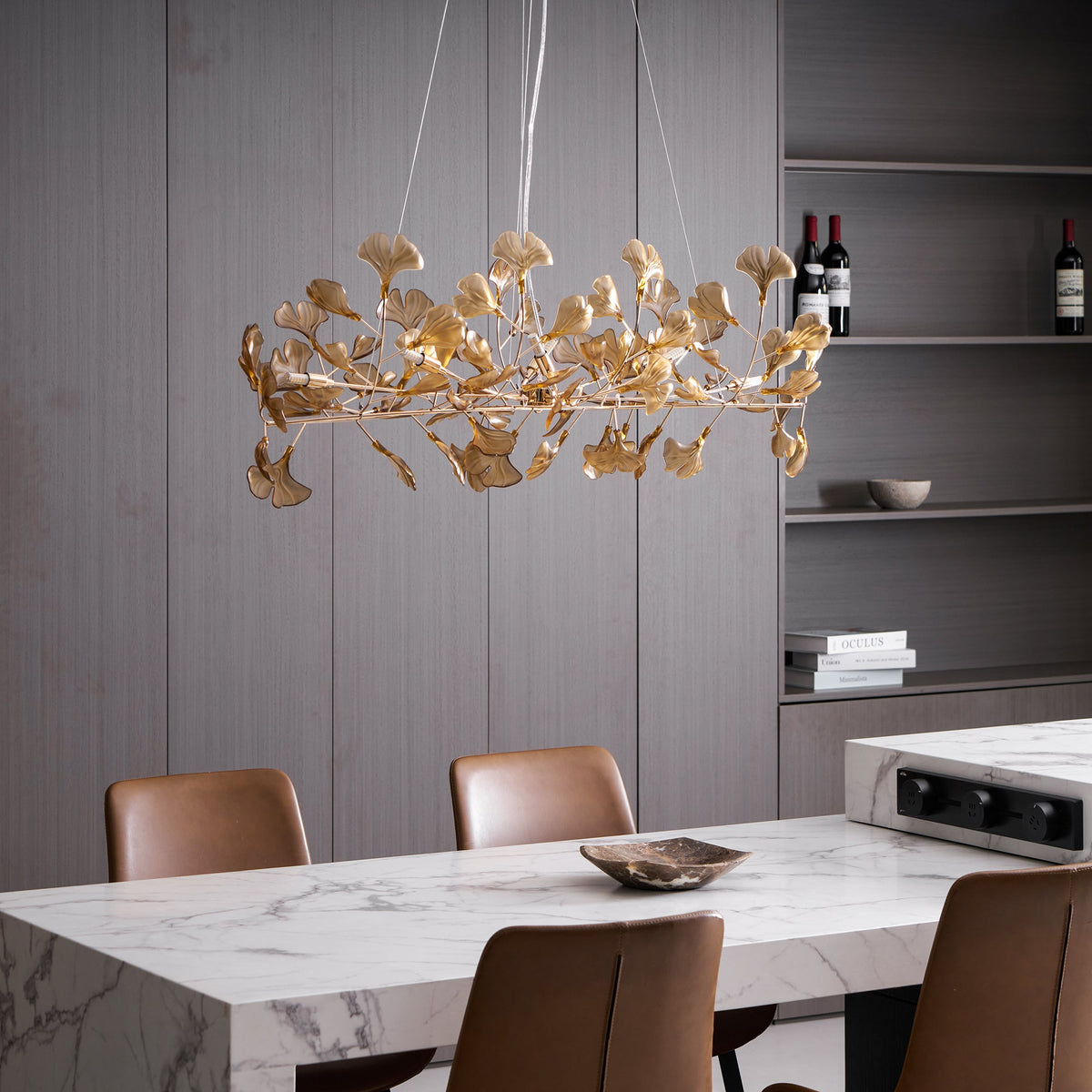 Acrylic Ginkgo Leaf Chandelier – product view 61