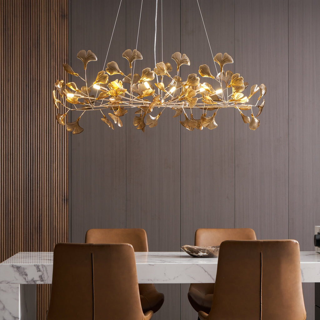 Acrylic Ginkgo Leaf Chandelier – product view 62