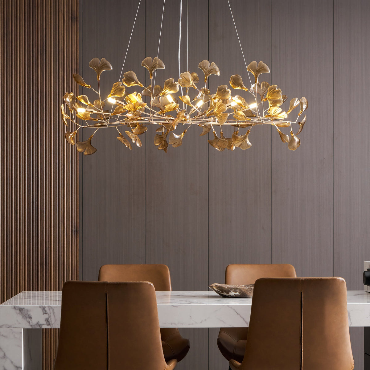 Acrylic Ginkgo Leaf Chandelier – product view 62