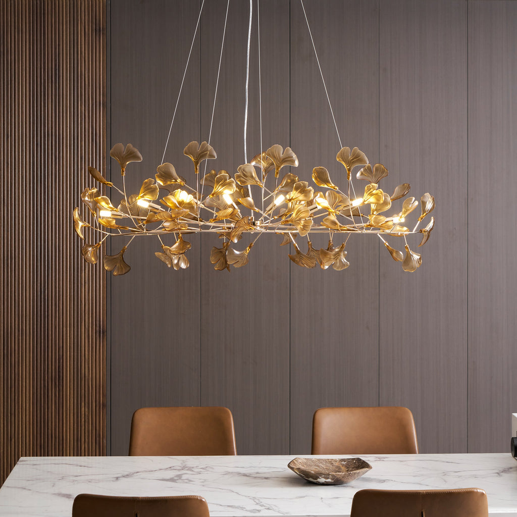 Acrylic Ginkgo Leaf Chandelier – product view 63