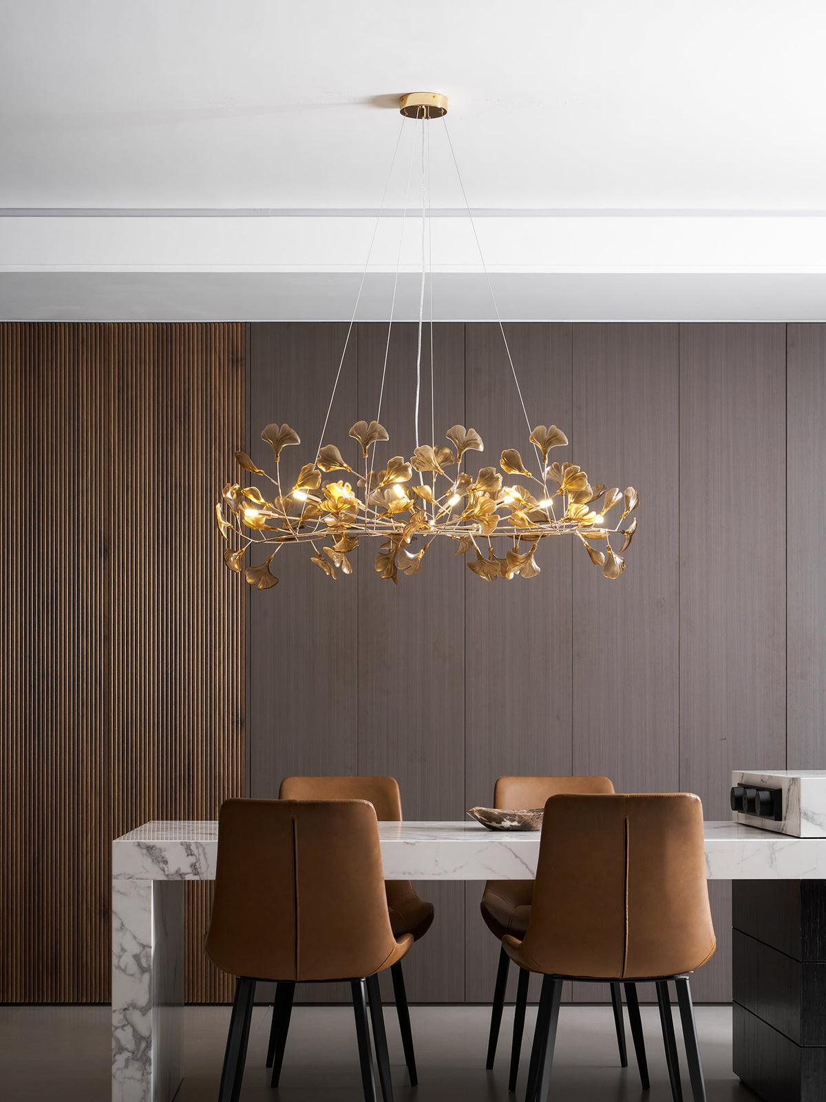 Acrylic Ginkgo Leaf Chandelier – product view 65