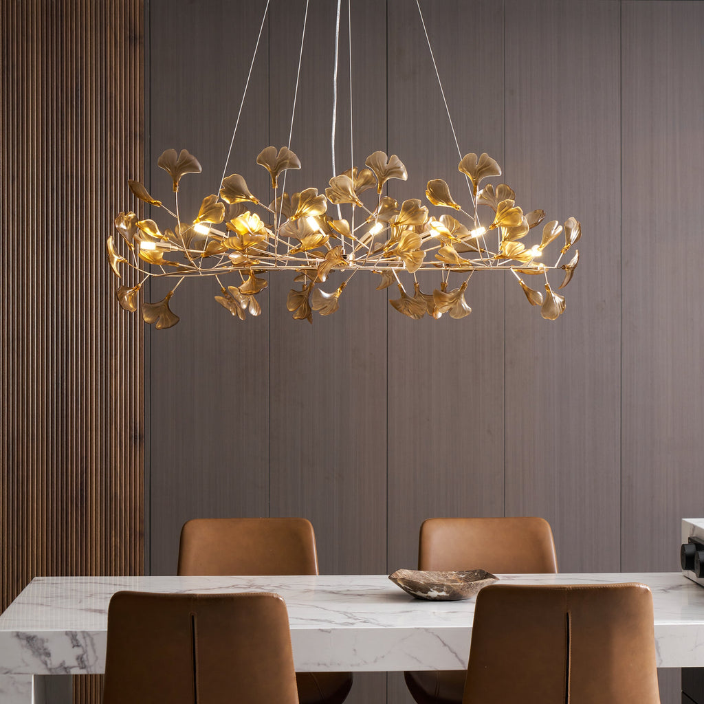 Acrylic Ginkgo Leaf Chandelier – product view 68
