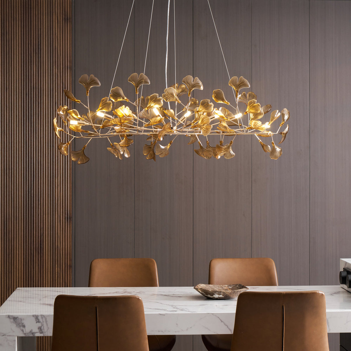 Acrylic Ginkgo Leaf Chandelier – product view 68