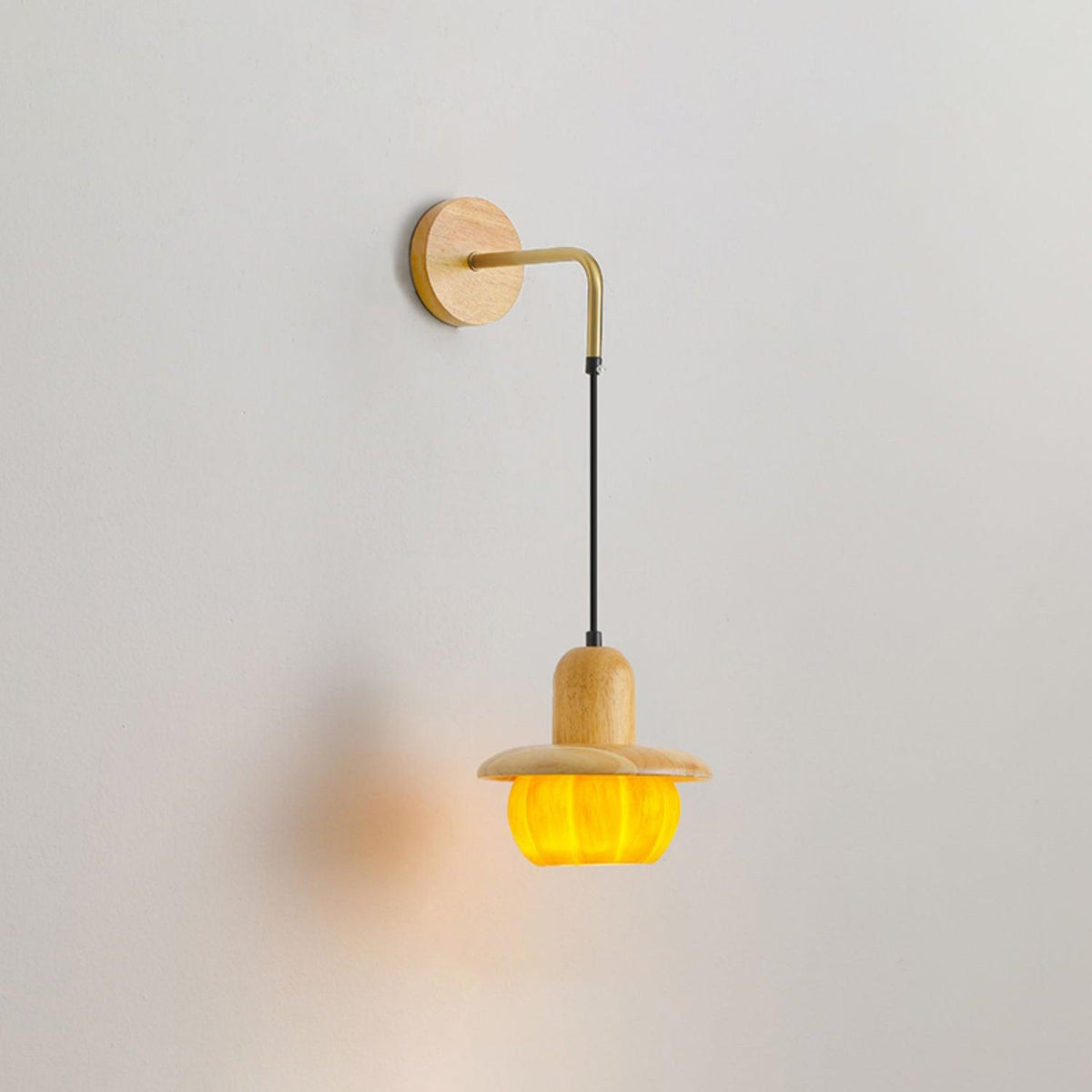 Venus Pumpkin Wood Wall Lamp — product view 8