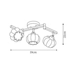 Venus Pumpkin Metal Ceiling Lamp — product view 6