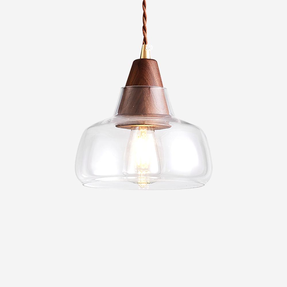 Walnut Glass Pendant Lamp — product view 1