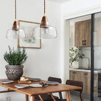 Walnut Glass Pendant Lamp — product view 4