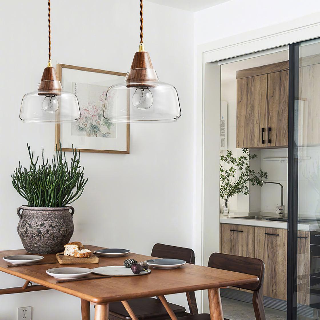 Walnut Glass Pendant Lamp — product view 4