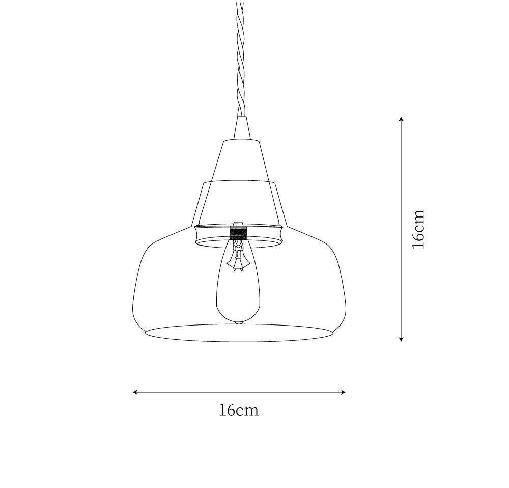 Walnut Glass Pendant Lamp — product view 5