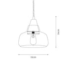 Walnut Glass Pendant Lamp — product view 5