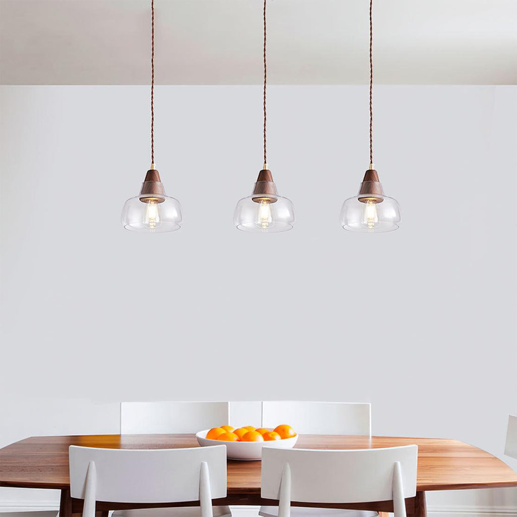 Walnut Glass Pendant Lamp — product view 6