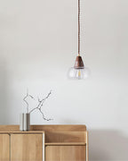 Walnut Glass Pendant Lamp — product view 9