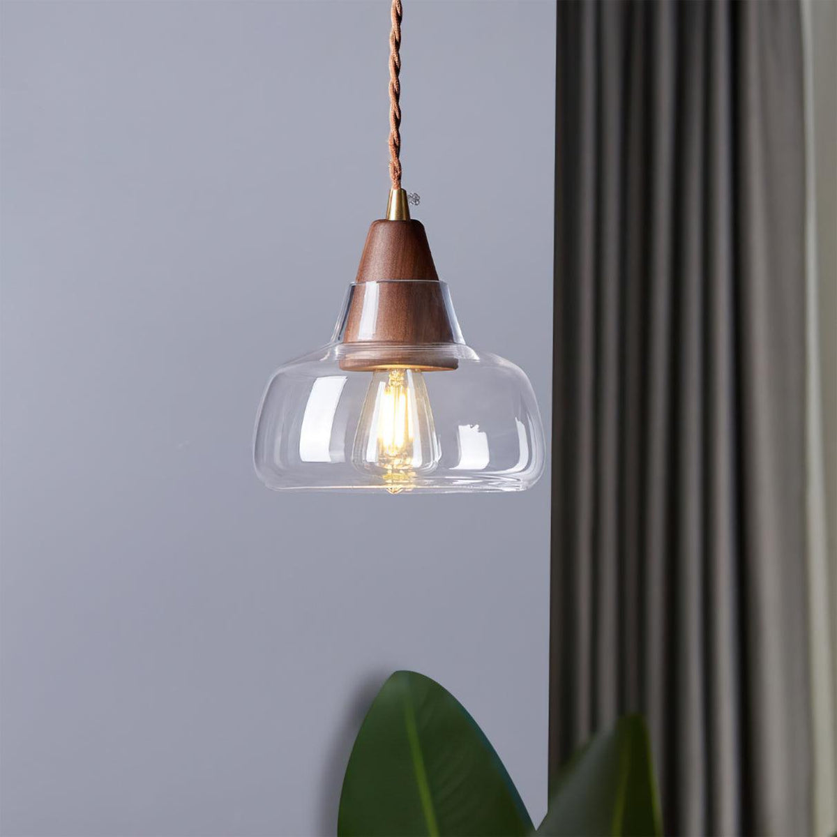 Walnut Glass Pendant Lamp — product view 13