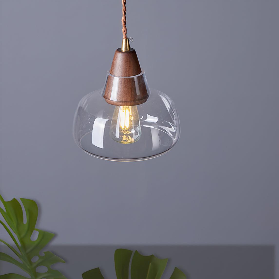 Walnut Glass Pendant Lamp — product view 14