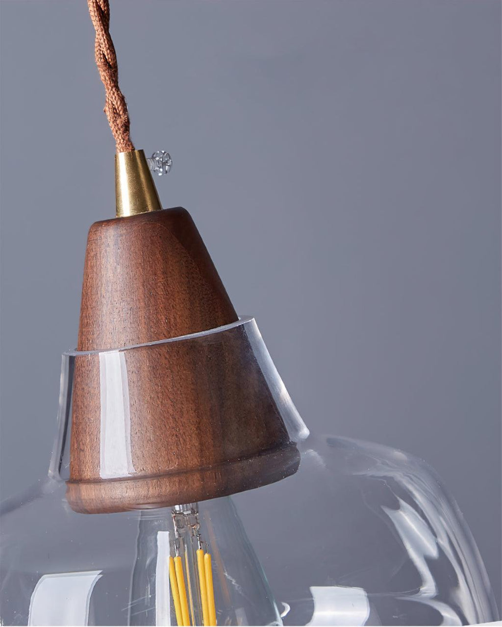 Walnut Glass Pendant Lamp — product view 16