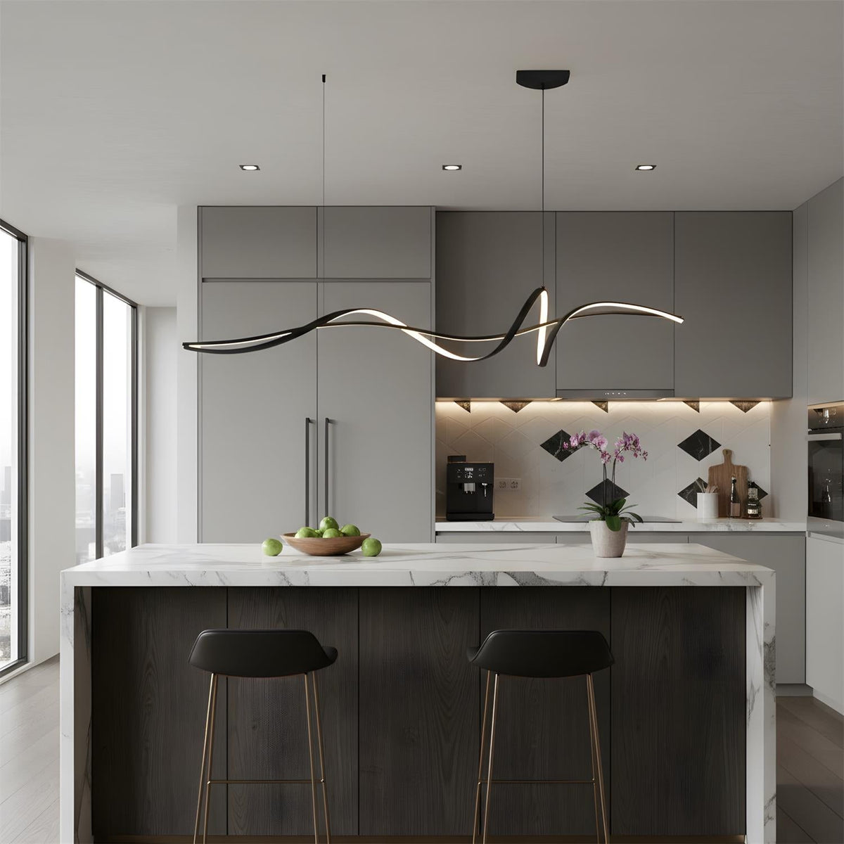 Inari Line Aluminum Chandelier — product view 7