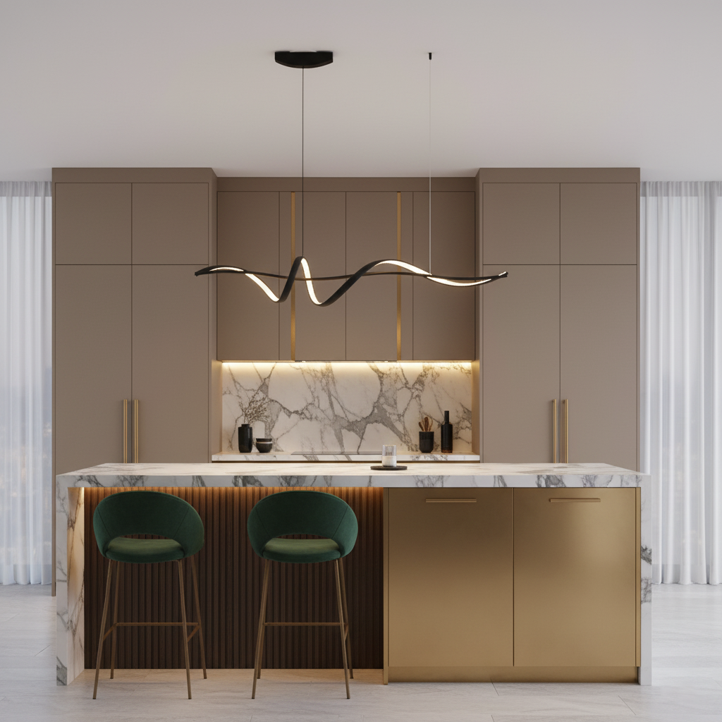 Inari Line Aluminum Chandelier — product view 12