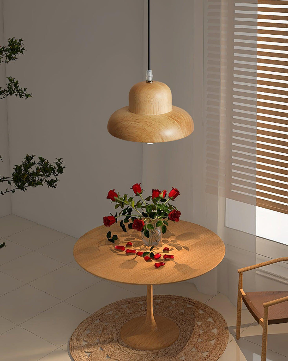 Wood Hat Pendant Lamp — product view 8