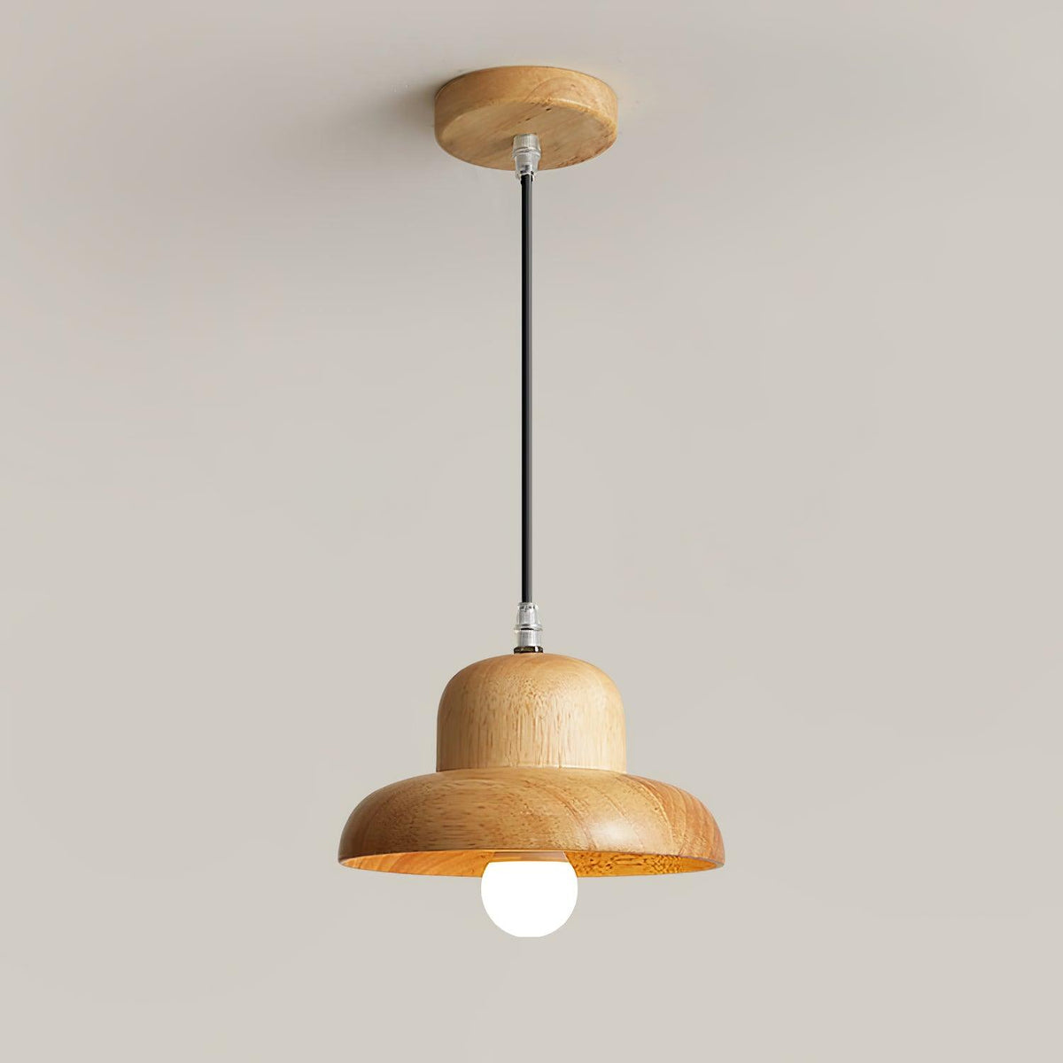 Wood Hat Pendant Lamp — product view 12