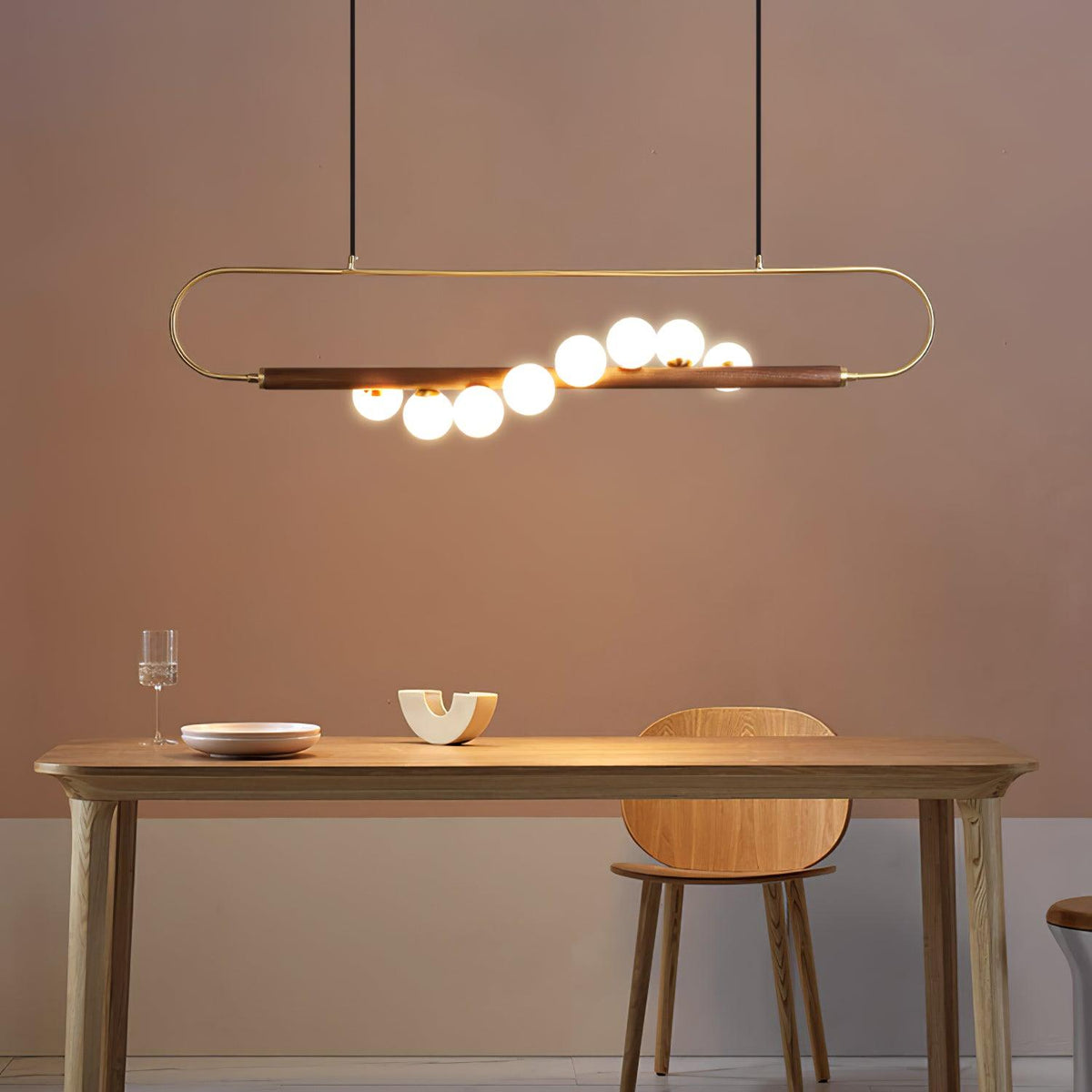 Modern Zeta Glass Chandelier — product view 2