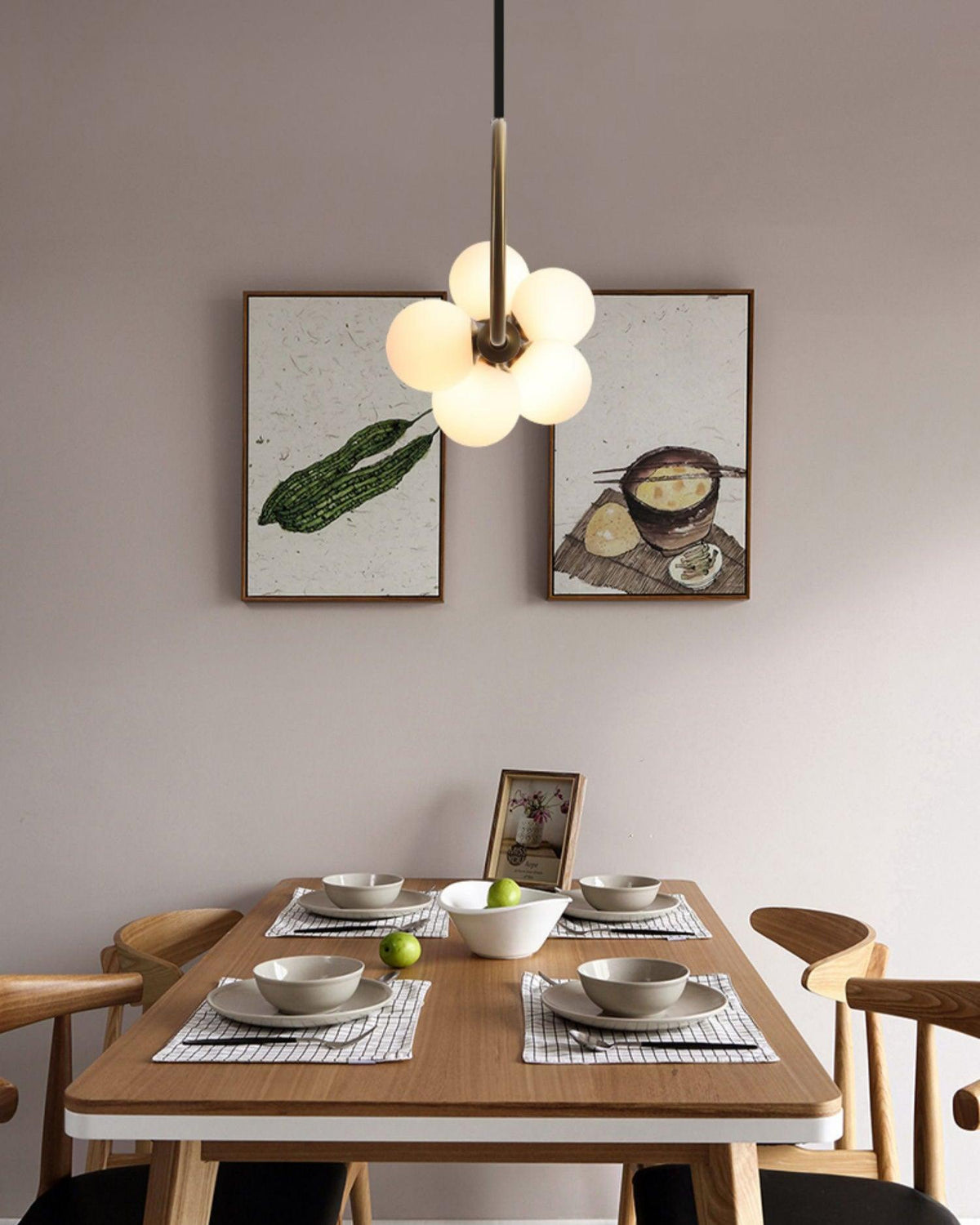 Modern Zeta Glass Chandelier — product view 3