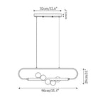 Modern Zeta Glass Chandelier — product view 4