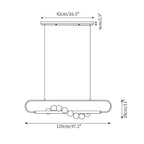Modern Zeta Glass Chandelier — product view 5