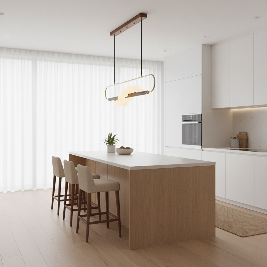 Modern Zeta Glass Chandelier — product view 9