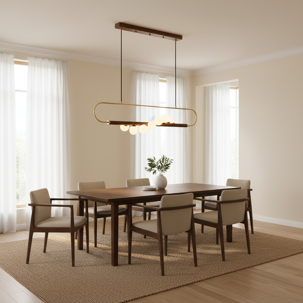 Modern Zeta Glass Chandelier — product view 13