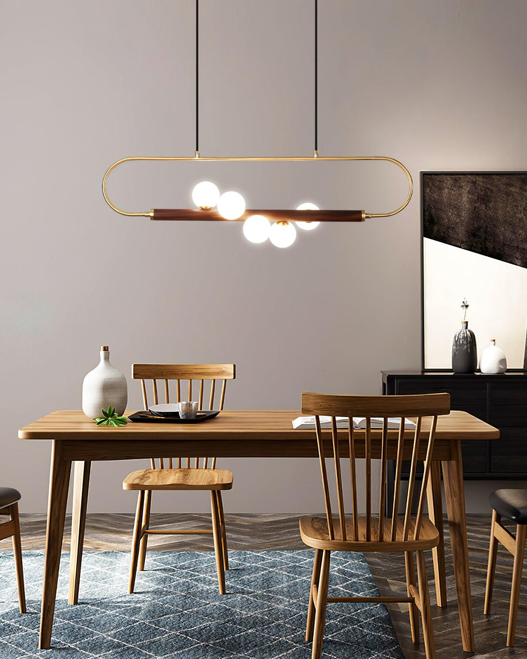 Modern Zeta Glass Chandelier — product view 21