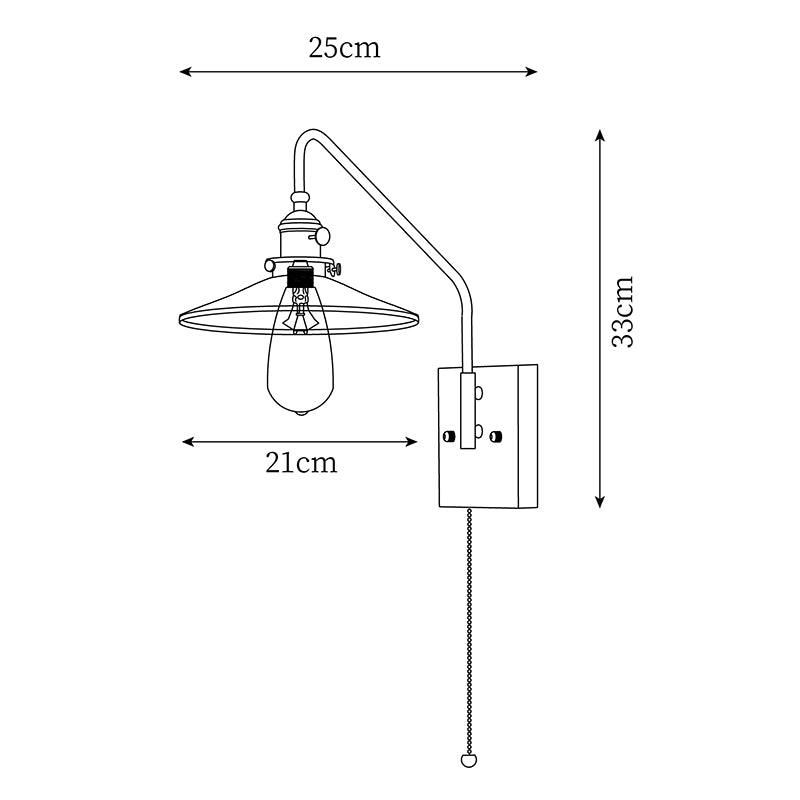 Retro Kelsey Glass Wall Lamp — product view 5