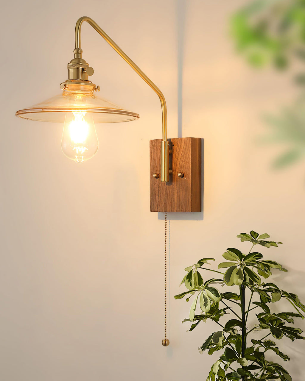 Retro Kelsey Glass Wall Lamp — product view 17