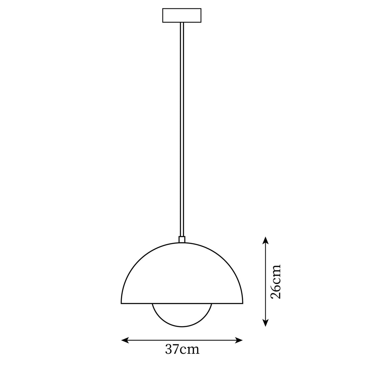 Zeviro Metal Pendant Lamp — product view 5