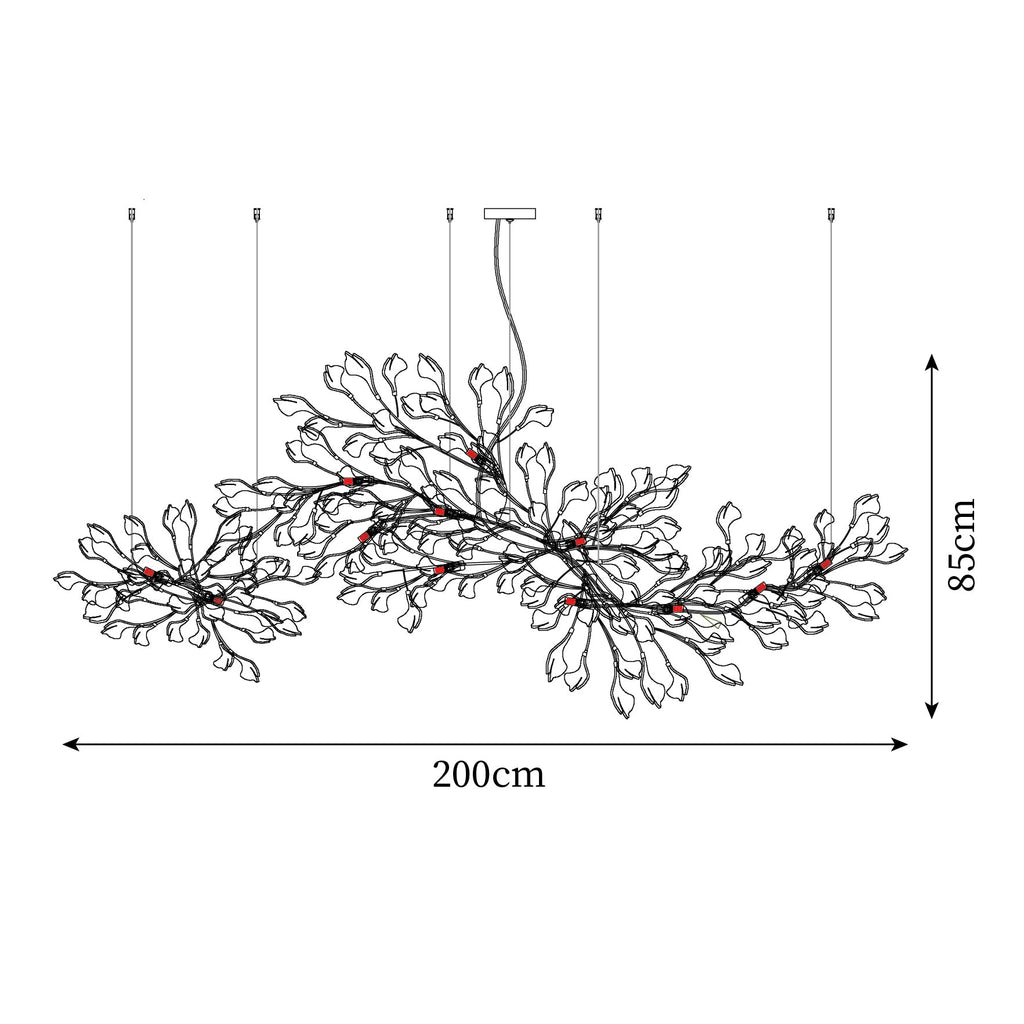 Gingko Long Version Metal Chandelier — product view 7