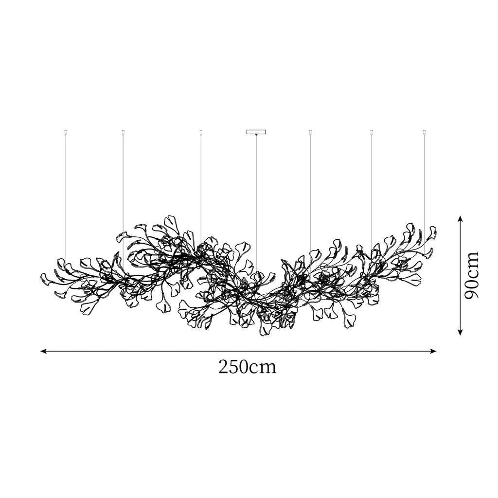 Gingko Long Version Metal Chandelier — product view 8
