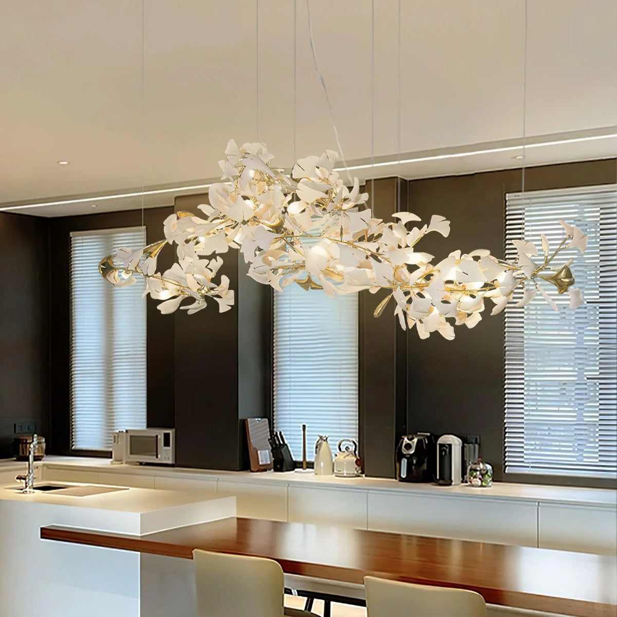 Gingko Long Version Metal Chandelier — product view 22